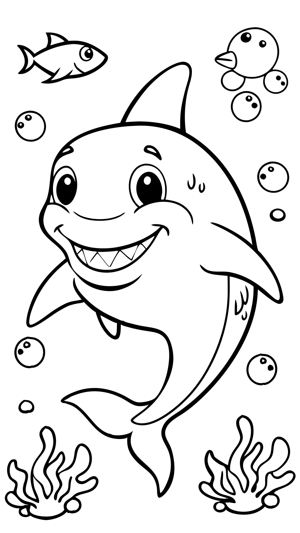 baby shark coloring page